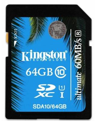 Флеш карта SDXC 64Gb Class10 Kingston SDA10/64GB w/o adapter