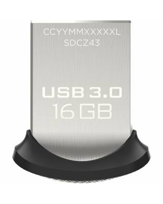 Флеш Диск Sandisk 16Gb Ultra Fit SDCZ43-016G-GAM46 USB3.0 черный
