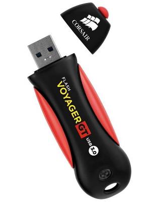 Флеш Диск Corsair 128Gb Voyager CMFVYGT3B-128GB USB3.0 черный/красный