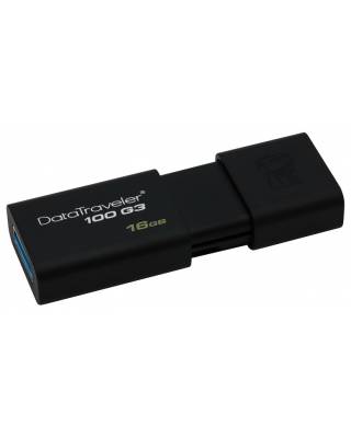Флеш Диск Kingston 16Gb DataTraveler 100 G3 DT100G3/16GB USB3.0 черный