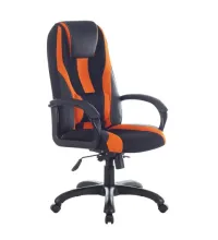 Игровое кресло  PREMIUM "Rapid GM-102", НАГРУЗКА 180 кг, экокожа/ткань, черно/оранжевое, 532420, GM-102_532420
